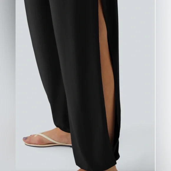 Sleeveless Tie Back Belted Pocket Cut Out Cool Touch Jumpsuit-UPF50+ NWT - Picture 5 of 5